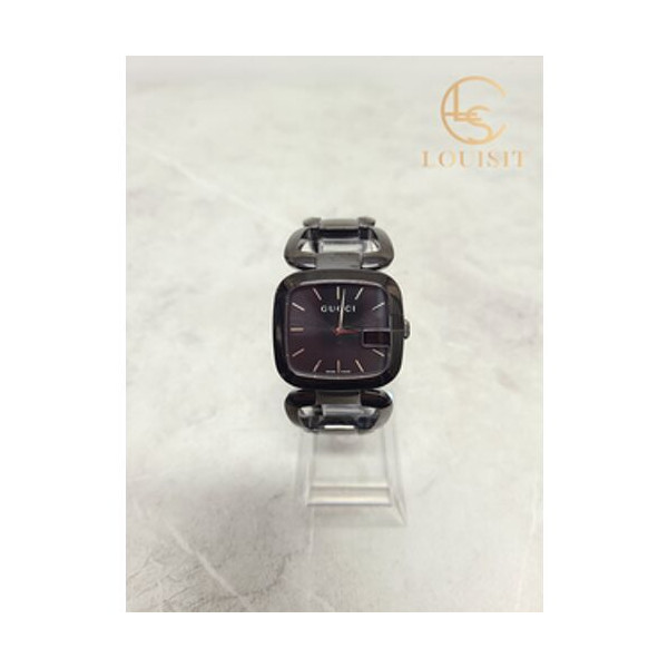 [중고명품/루이스잇] 구찌 크루즈 블랙 PVD 뱅글 스틸 워치 