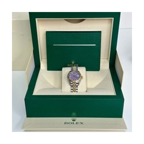 롤렉스 데이저스트 옐로우 골드 콤비 28mm 퍼플 텐포인트 다이아 279173