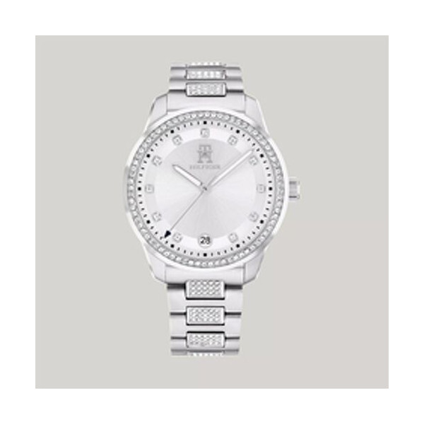 타미힐피거 여성 36MM T85 다이얼 Crystal 시계Silver