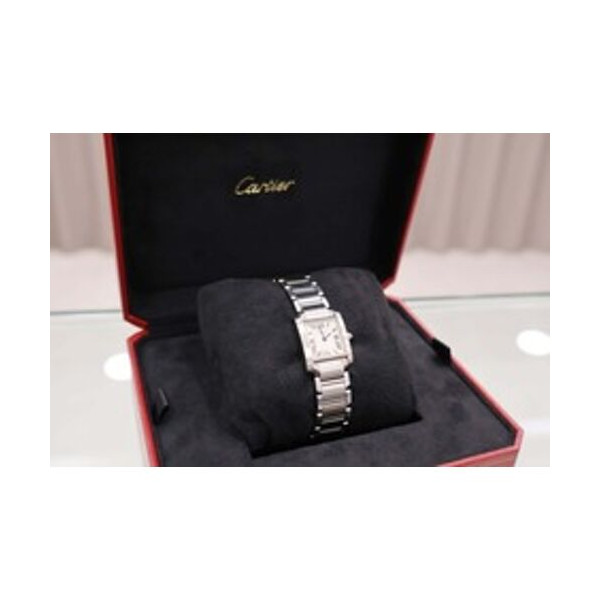 까르띠에 탱크 프랑세즈 스몰 스틸 쿼츠 W51008Q3 백화점풀셋 여성 시계