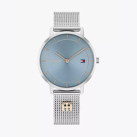 타미힐피거 여성 35MM 다이얼 모노그램 시계 Sky Blue