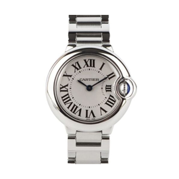 다크브라운 화이트 H 아워 쿼츠 가죽 시계 (25mm)