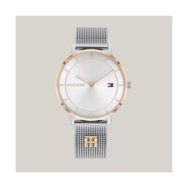타미힐피거 여성 35MM 모노그램 시계 White