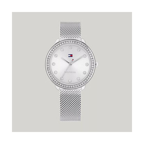 타미힐피거 여성 32MM 메쉬 브레이슬릿 시계 Silver