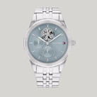 타미힐피거 여성 38MM 멀티펑션 플루티드 시계 L Blue